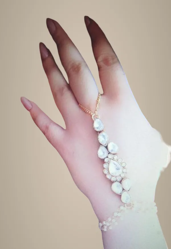 White_Alloy_&_Artificial_Stones_Fancy_Design_Bracelet_For_Women