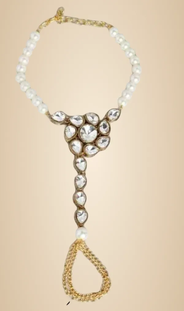 White_And_Gold_Alloy_&_Kundan_Fancy_Design_Bracelet_For_Women