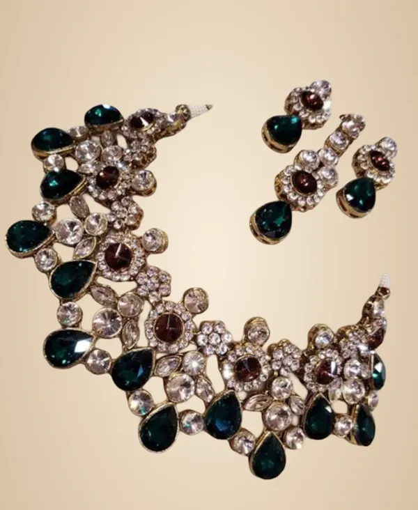 Dark_Green_Alloy_&_Artificial_Stones_Fancy_Design_Necklace_Set_For_Women