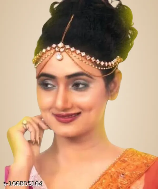 Gold_Alloy_&_Artificial_Stones_Fancy_Design_Maang_Tikka_For_Women
