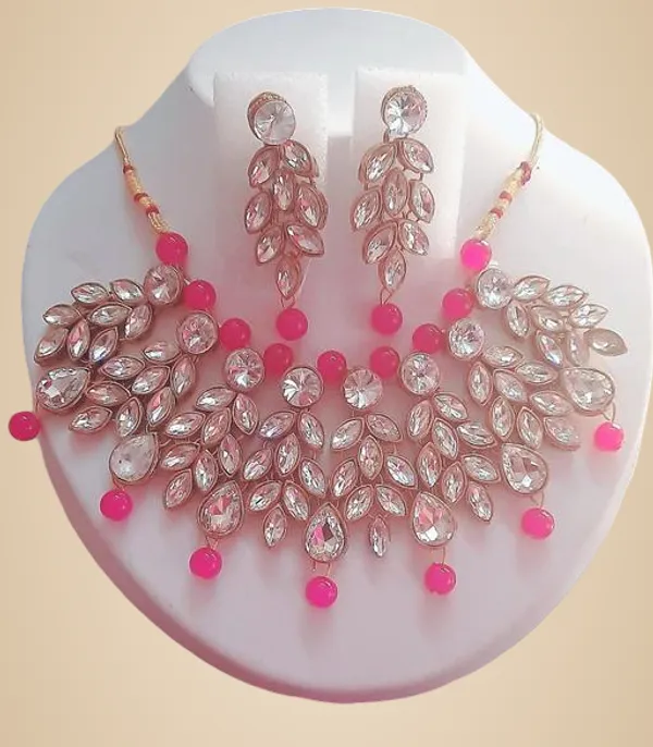 Pink_Alloy_&_Kundan_Fancy_Design_Necklace_Set_For_Women
