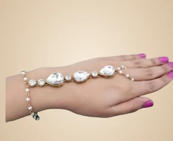 White_Alloy_&_Kundan_Fancy_Design_Bracelet_For_Women