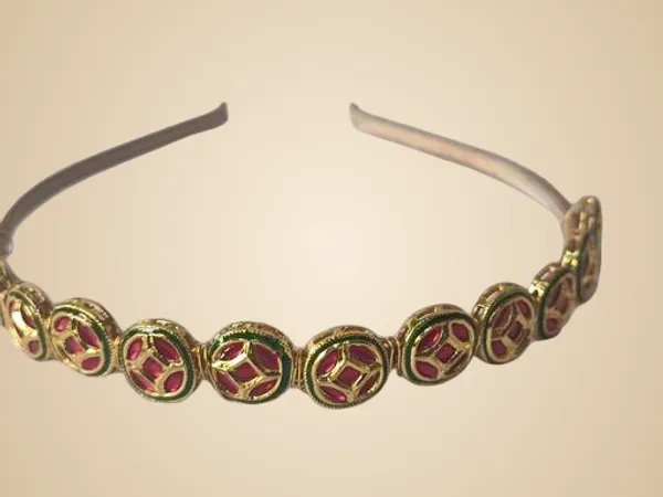 Multicolor_Alloy_&_Kundan_Fancy_Design_Kundan_Hairband_For_Women