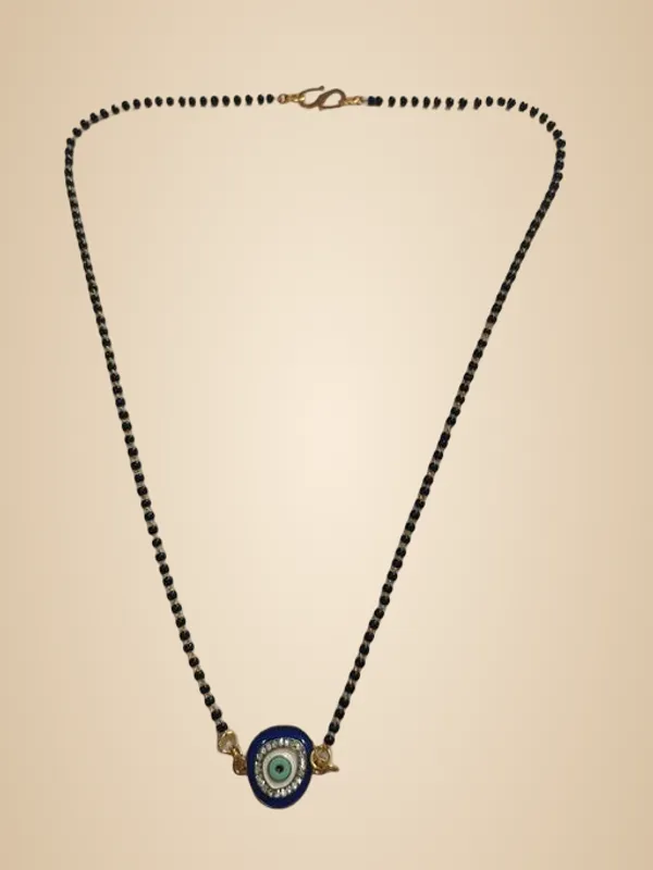 Black_And_Gold_Alloy_&_Kundan_Fancy_Design_Mangalsutra_For_Women