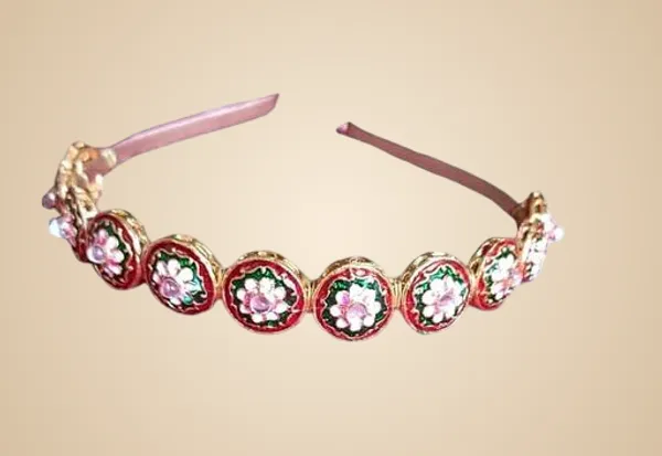 Multicolor_Alloy_&_Kundan_Fancy_Design_Kundan_Hairband_For_Women