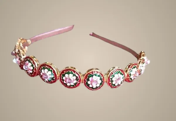 Multicolor_Alloy_&_Kundan_Fancy_Design_Kundan_Hairband_For_Women