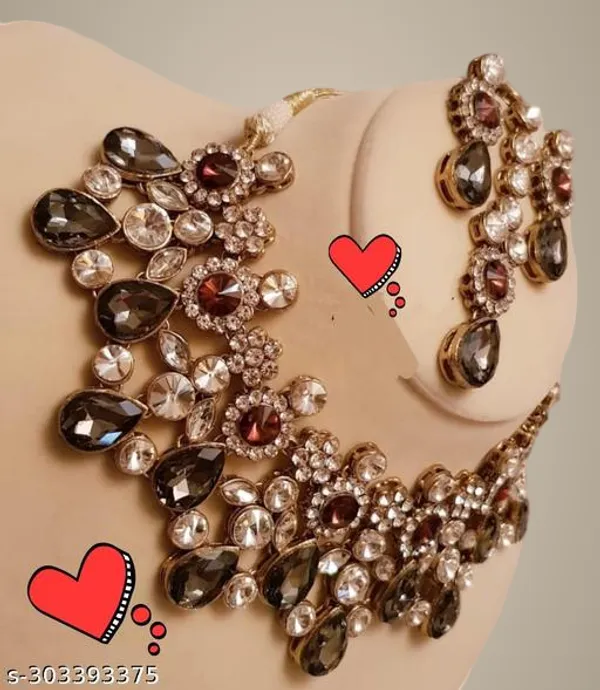 Red_And_Black_Alloy_&_Kundan_Fancy_Design_Necklace_For_Women