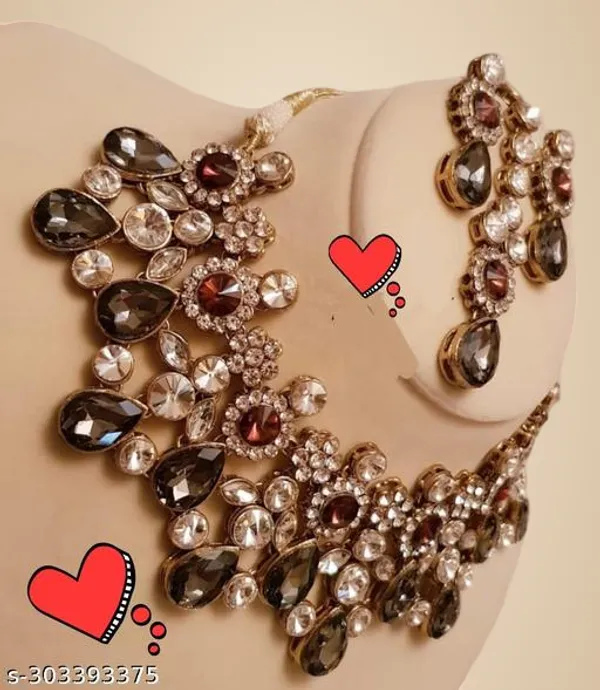 Red_And_Black_Alloy_&_Kundan_Fancy_Design_Necklace_For_Women