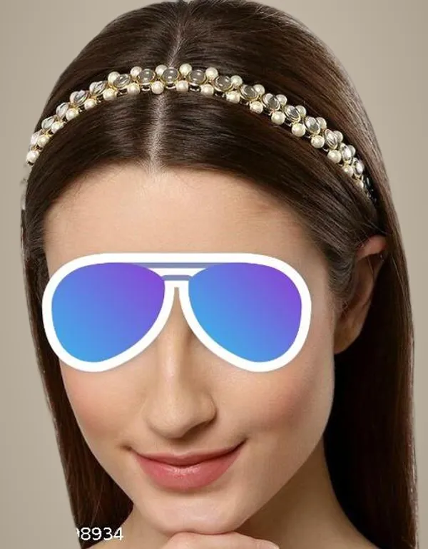 White_Alloy_&_Kundan_Fancy_Design_Hair_Accessory_For_Women