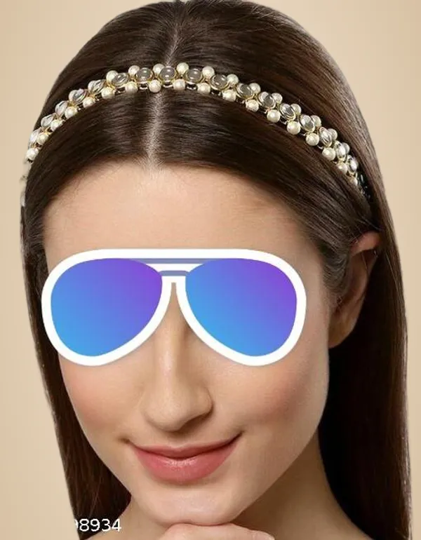 White_Alloy_&_Kundan_Fancy_Design_Hair_Accessory_For_Women