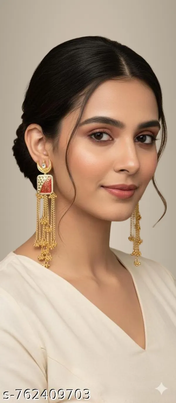 Red_Alloy_&_Kundan_Fancy_Design_Earrings_For_Women