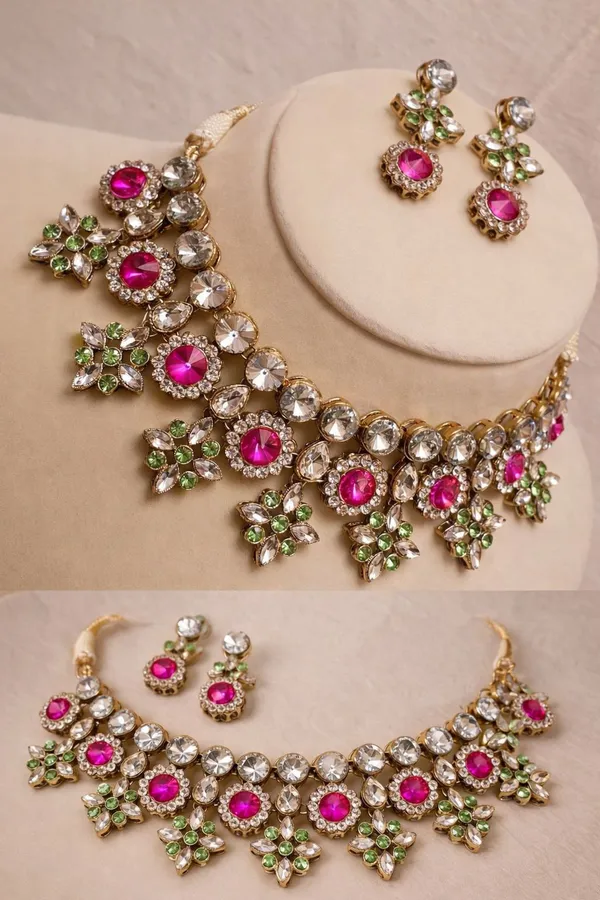 Multicolor_Alloy_Fancy_Design_Earring_&_Necklace_Set_For_Women_(Pack_Of_2)