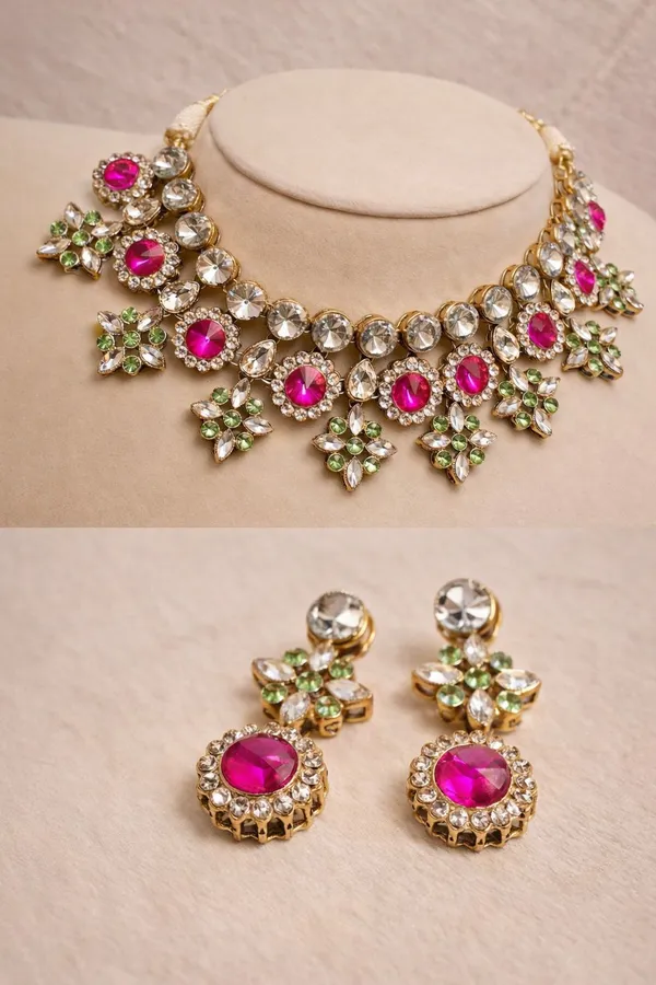 Multicolor_Alloy_Fancy_Design_Earring_&_Necklace_Set_For_Women_(Pack_Of_2)