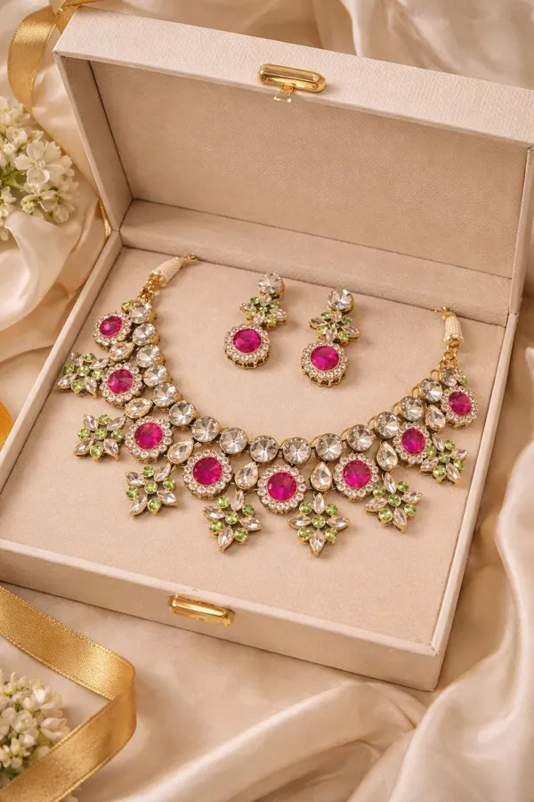 Multicolor_Alloy_Fancy_Design_Earring_&_Necklace_Set_For_Women_(Pack_Of_2)