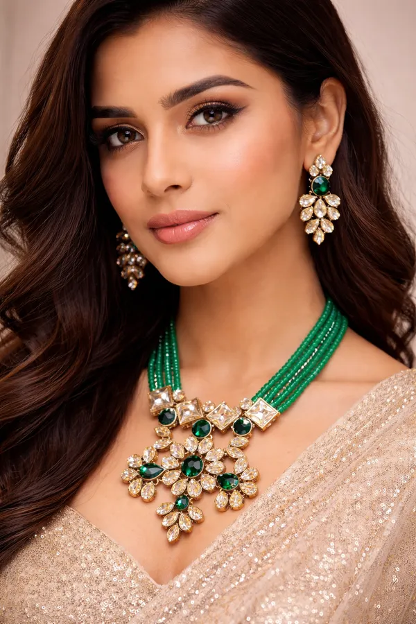 Grey_Alloy_&_Kundan_Fancy_Design_Necklace_Set_For_Women