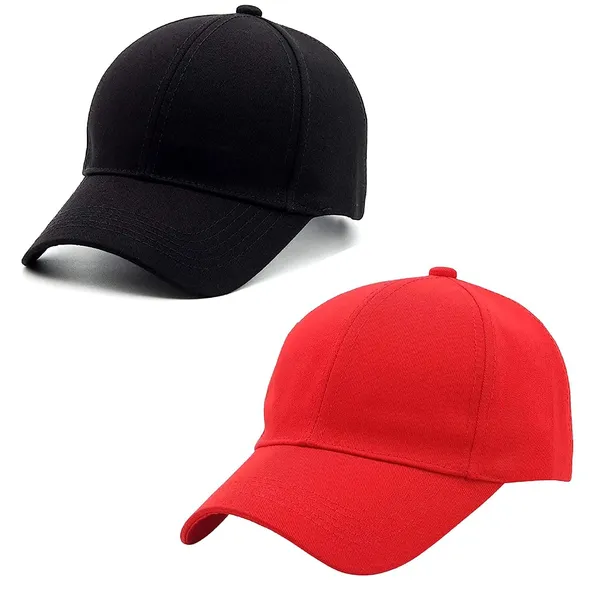 Black_And_Red_Cotton_Baseball_Cap_For_Unisex_(Pack_Of_2)