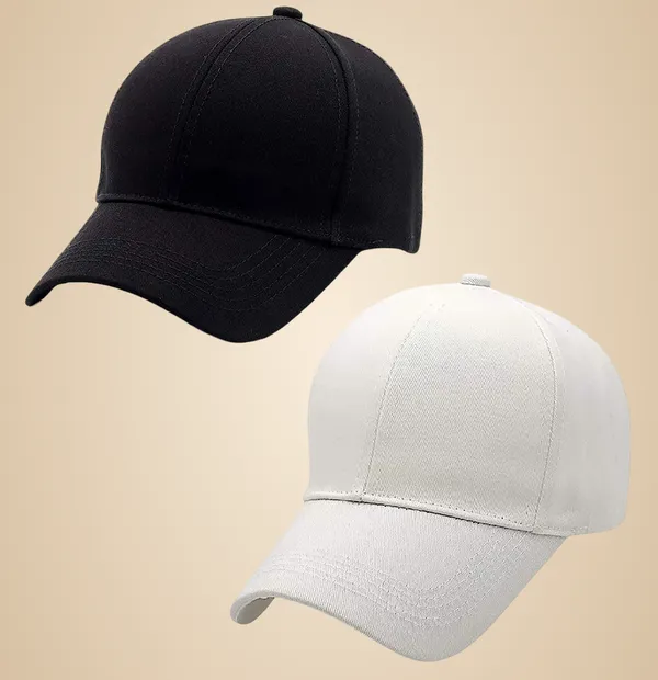 Black_And_White_Cotton_Baseball_Cap_For_Unisex_(Pack_Of_2)