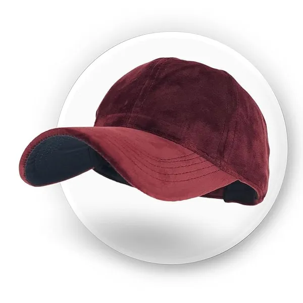 Maroon_Classic_Velvet_Cap_For_Unisex