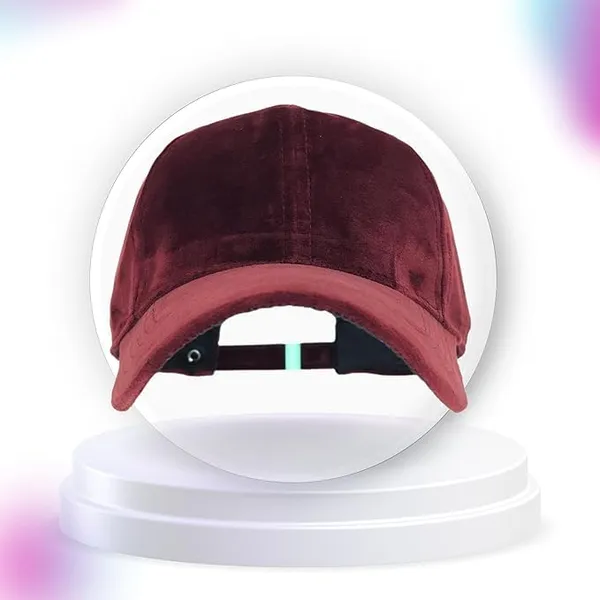 Maroon_Classic_Velvet_Cap_For_Unisex