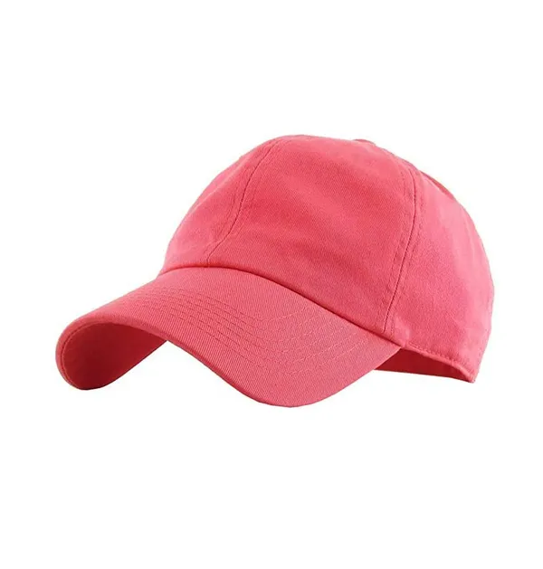 Pink_Cotton_Baseball_Cap_For_Unisex
