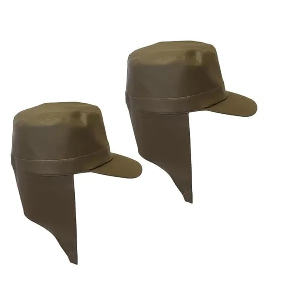 Green_Nylon_Waterproof_And_Water_Resistance_Rain_Cap_For_Unisex_(Pack_Of_2)