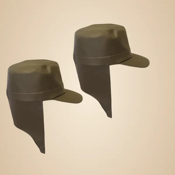 Green_Nylon_Waterproof_And_Water_Resistance_Rain_Cap_For_Unisex_(Pack_Of_2)