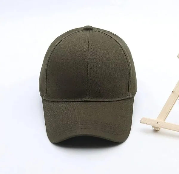 Olive_Green_Cotton_Baseball_Cap_For_Unisex