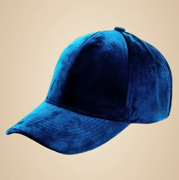 Blue_Velvet_Baseball_Cap_For_Unisex