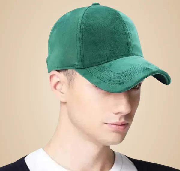 Green_Velvet_Baseball_Cap_For_Unisex