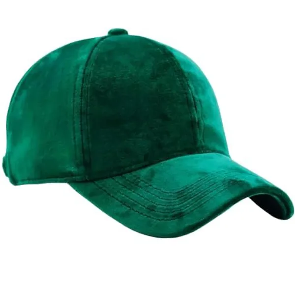 Green_Cotton_Velvet_Cap_For_Unisex