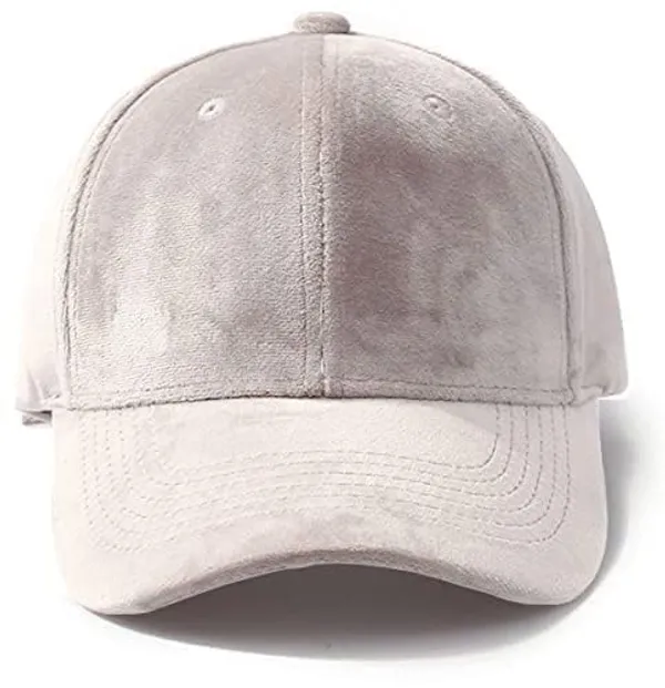 Grey_Cotton_Velvet_Cap_For_Unisex
