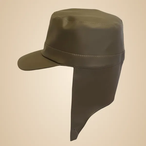 Green_Nylon_Waterproof_And_Water_Resistance_Rain_Cap_For_Unisex