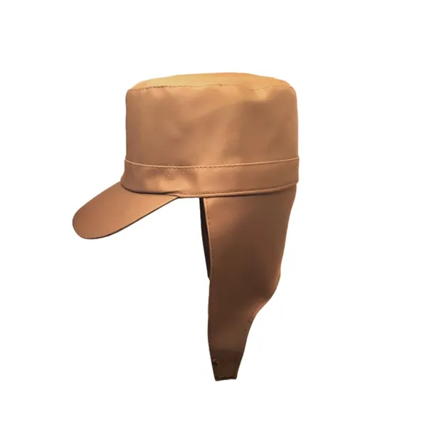 Tan_Nylon_Waterproof_And_Water_Resistance_Rain_Cap_For_Unisex