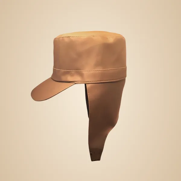 Tan_Nylon_Waterproof_And_Water_Resistance_Rain_Cap_For_Unisex