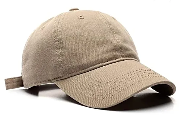 Khaki_Cotton_Baseball_Cap_For_Unisex