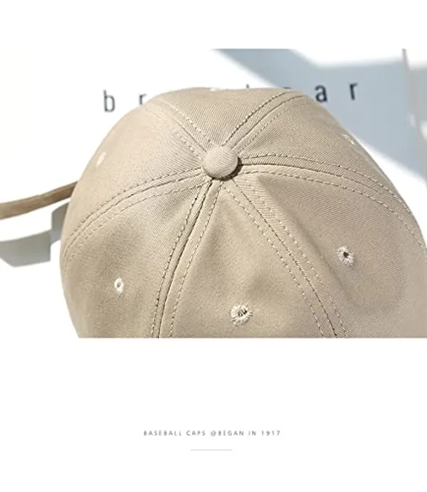 Khaki_Cotton_Baseball_Cap_For_Unisex