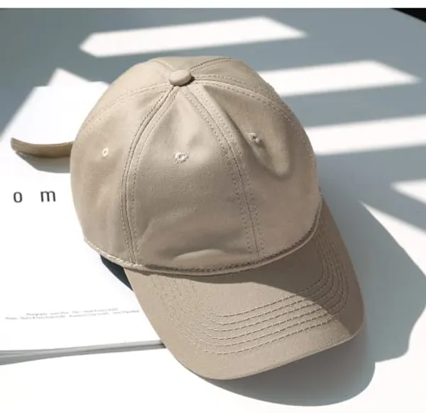Khaki_Cotton_Baseball_Cap_For_Unisex