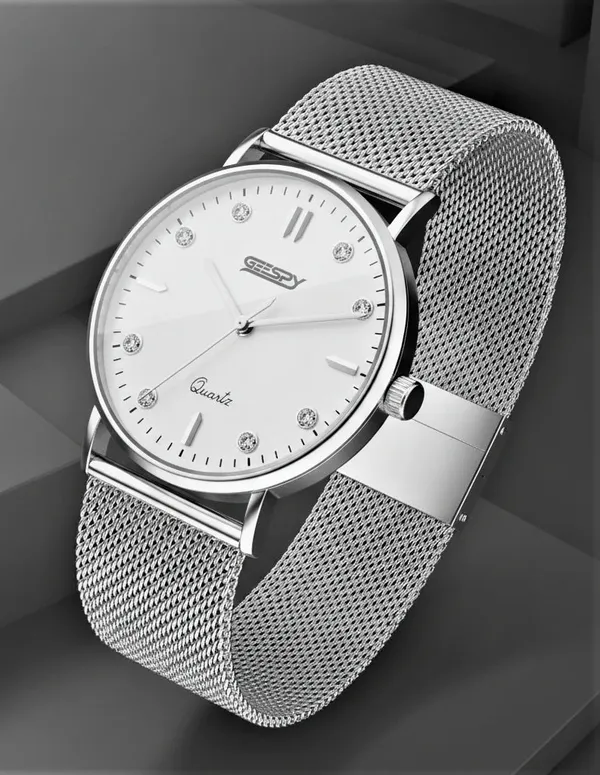 Silver_Volcano_Collection_Stainless_Steel_Watch_For_Men