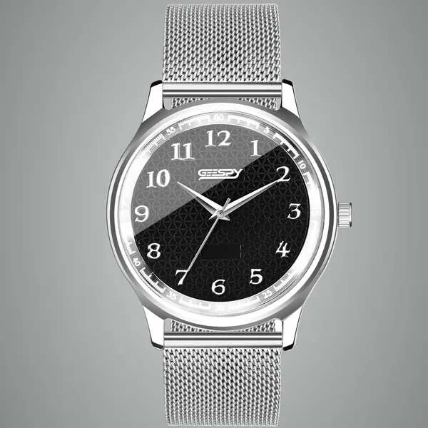 Silver_And_Black_Smoked_Collection_Stainless_Steel_Watch_For_Men
