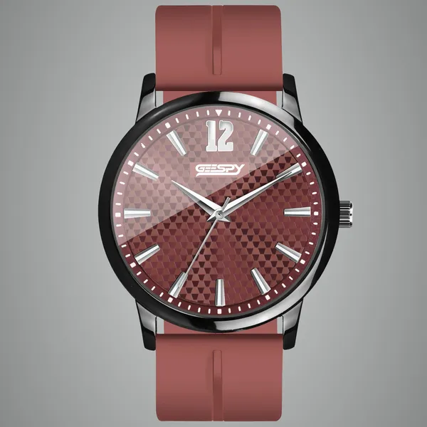 Maroon_Apex_Collection_Stainless_Steel_Watch_For_Men