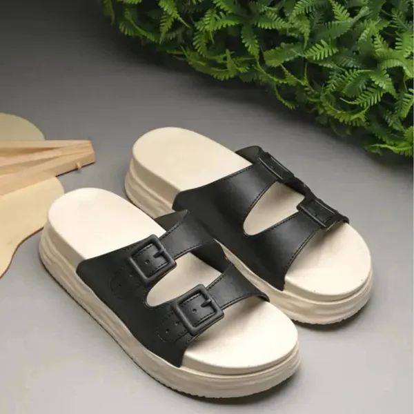 Doctor_Ortho_Black_Flexible_Lightweight_Rubber_Sole_Sandals_For_Women_Flats