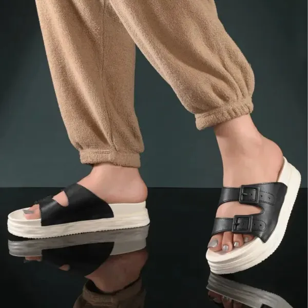 Doctor_Ortho_Black_Flexible_Lightweight_Rubber_Sole_Sandals_For_Women_Flats