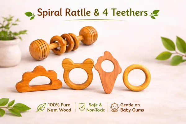 Set_of_5_Neem_Wooden_Teether_&_Rattle_Combo_–_Ice_Cream,_Cat,_Cloud,_Ring_Teether_with_Dumble_Rattle_|_Natural_Baby_Teething_Toys_for_Newborn_|_Safe_Chemical_Free_Wooden_Gift_Set