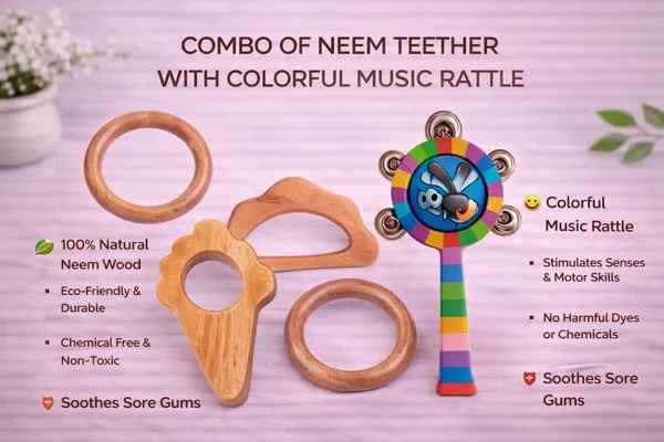 Wooden_Baby_Toy_Set_–_Neem_Teether_&_Colorful_Rattle
