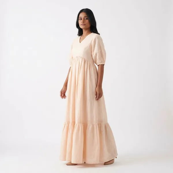 Linen_And_Mal_Cotton_La_Dolce_Vita_Tiered_Dress_For_Women