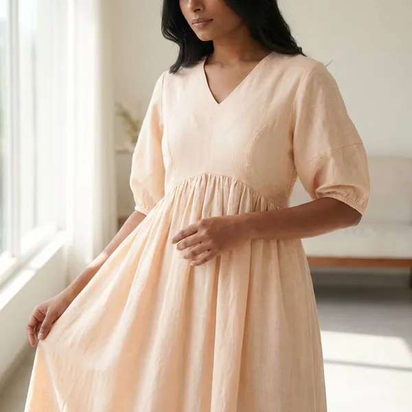 Linen_And_Mal_Cotton_La_Dolce_Vita_Tiered_Dress_For_Women