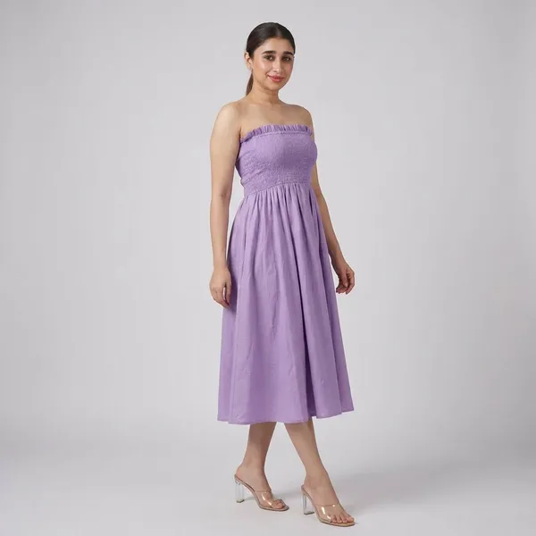 Cotton_Smocked_Midi_Dress_For_Women