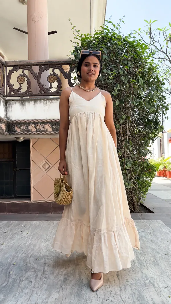 Linen_Cotton_Blend_Stringlet_Maxi_Strappy_Dress_For_Women
