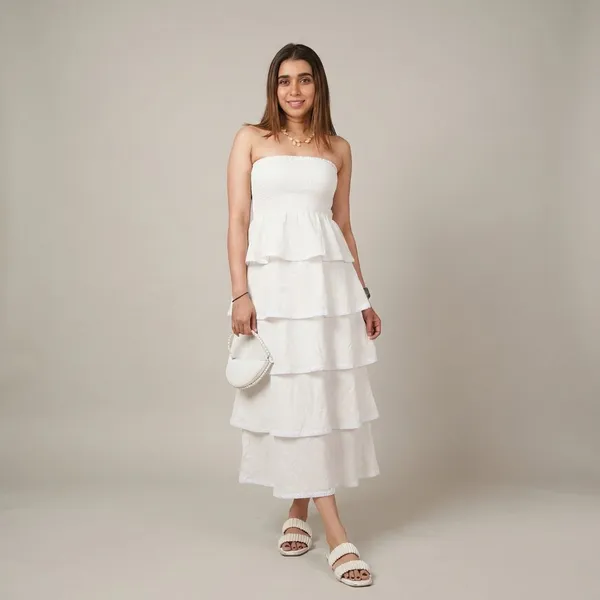 Chinnon_Cotton_Ruffle_Tube_Ruffled_Top_Dress_For_Women