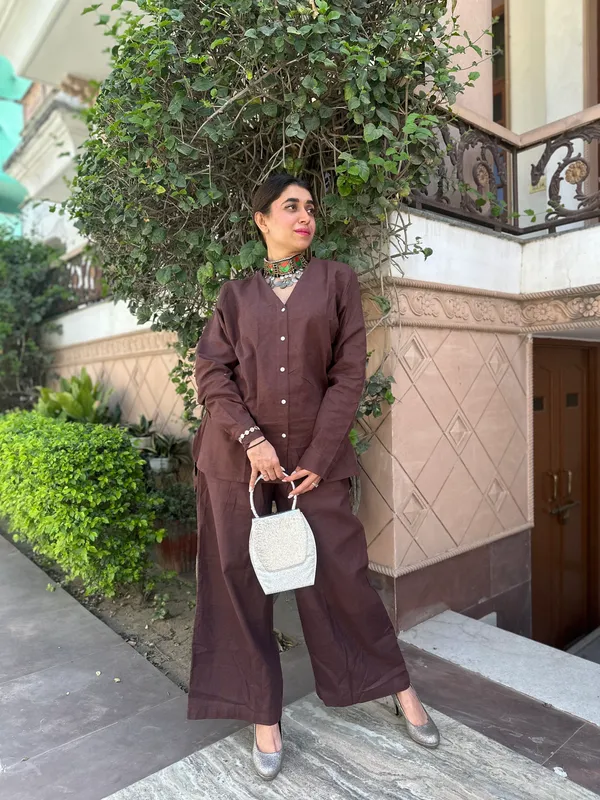 Linen_Blend_Coords_Breathable_Set_For_Women